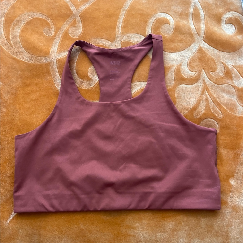 Girlfriend Collective Paloma Sports Bra - Warm Rust - Picture 5 of 7